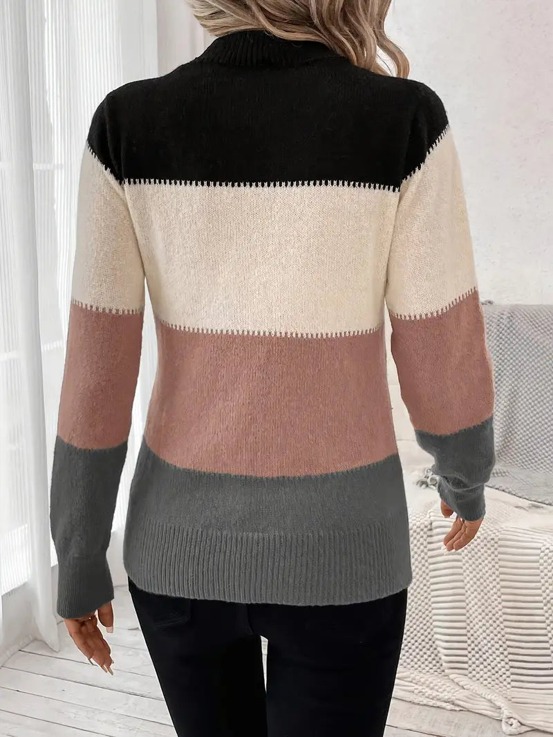 Maelle | Colourblock Strik Dame