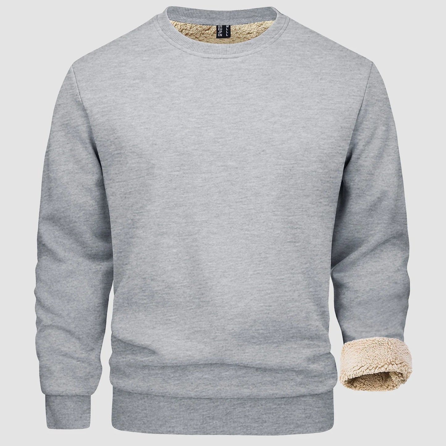 Mathias™ | Ensfarvet Herresweater med Blød Indvendig Foring