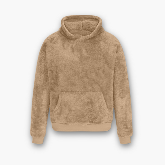 Kila | Varm Fluffy Plys Hoodie Unisex Med Kængurulomme