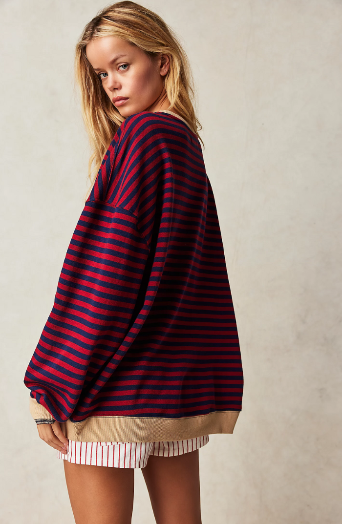Selene | Stribet Oversized Strik Damer