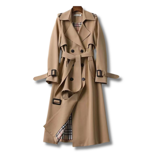Ella | Elegant Damer Trenchcoat med Justerbar Pasform og Vandafvisende Beskyttelse