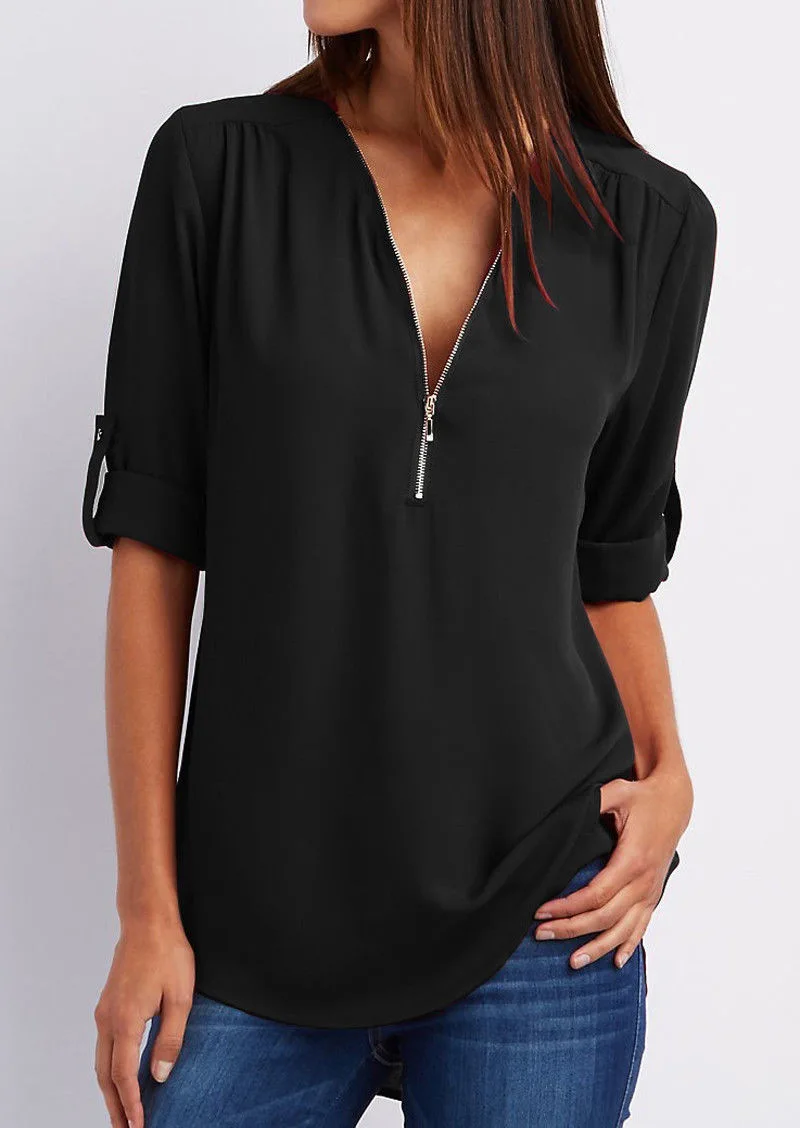 Camille | Lynlås Bluse Damer