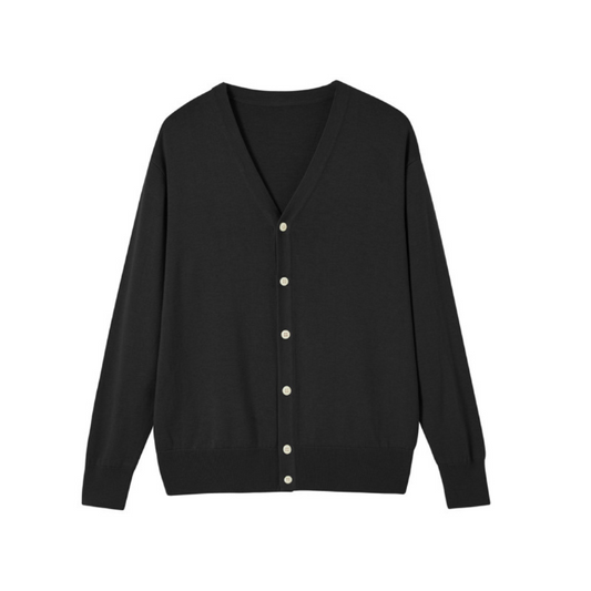 Elliot™ | Herre Finstrikket Cardigan med V-Hals og Knaplukning | Letvægt Striktrøje til Casual og Smart Casual Outfits