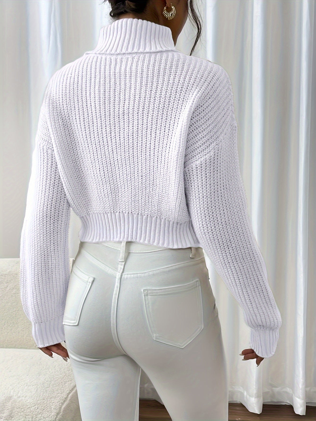 Evelise | Strikket Cropped Rullekrave