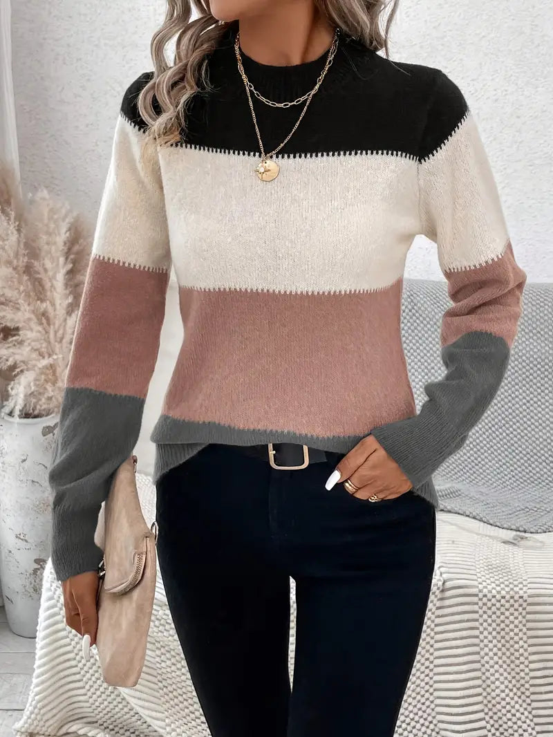 Maelle | Colourblock Strik Dame