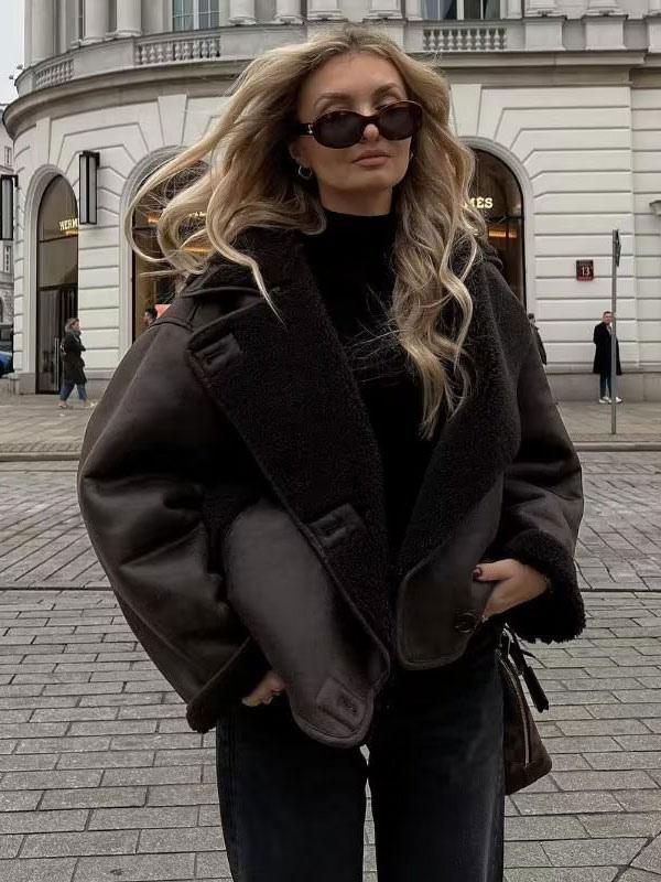 Esmé | Oversized Shearling Jakke
