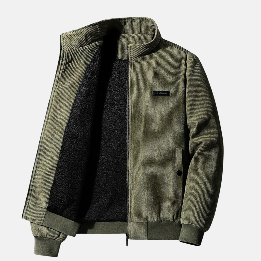 Alaric™ | Varm Mændjakke i Fløjl med Fleecefor og Tidløst Design