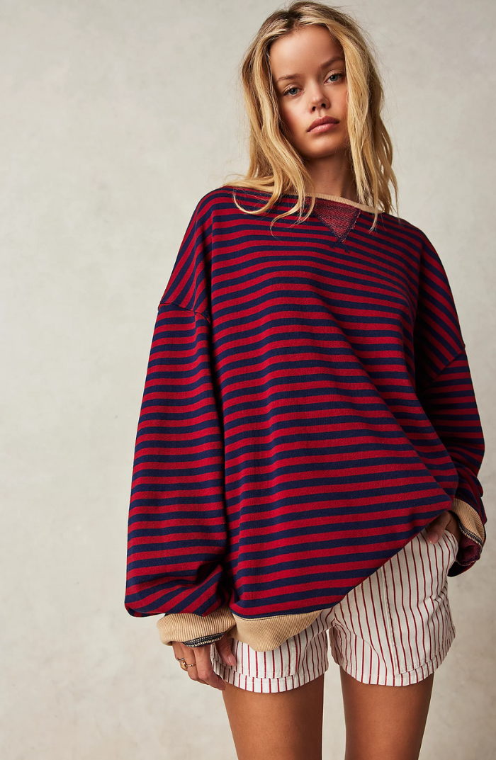 Selene | Stribet Oversized Strik Damer