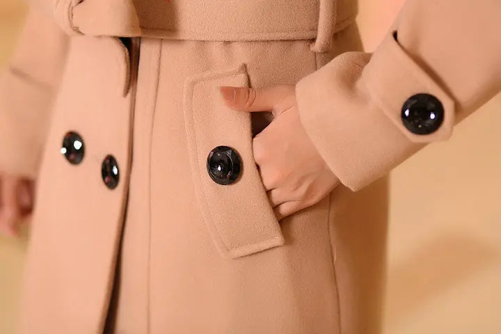 Vivienne | Frakke med Faux Fur Krave