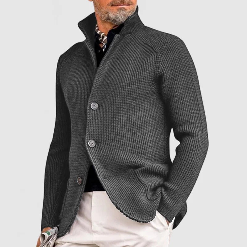 Nico™ | Herrer Ribbet, Behagelig og Varm Cardigan med Knapper