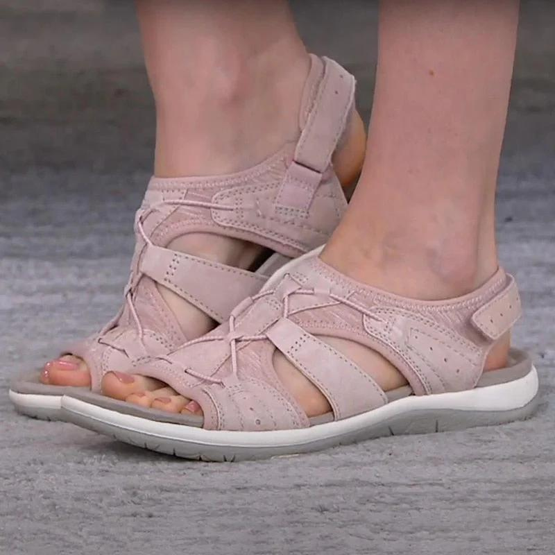 Aveline™ | Damer Ortopædiske Sandaler | Komfortable Justerbare Vandresandaler med Fodbueunderstøttelse