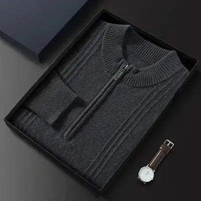 Renzo™ | Herrer Luksuriøs Cashmere Half-Zip Trøje