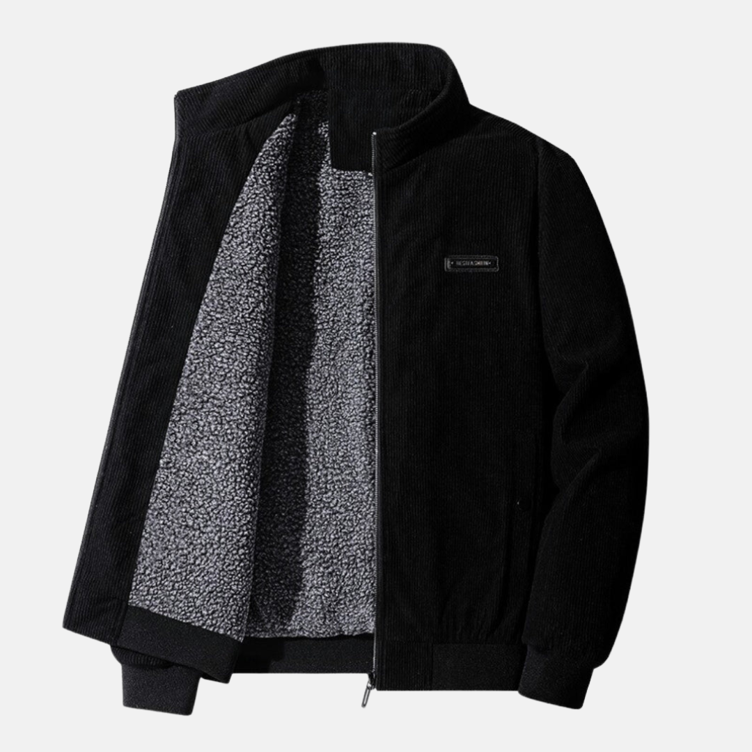 Alaric™ | Varm Mændjakke i Fløjl med Fleecefor og Tidløst Design