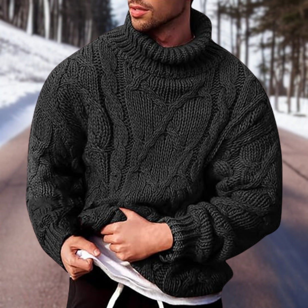 Marco™ | Herrer Varm Striktrøje til Vinter med Oversized Pasform og Stilrent Design
