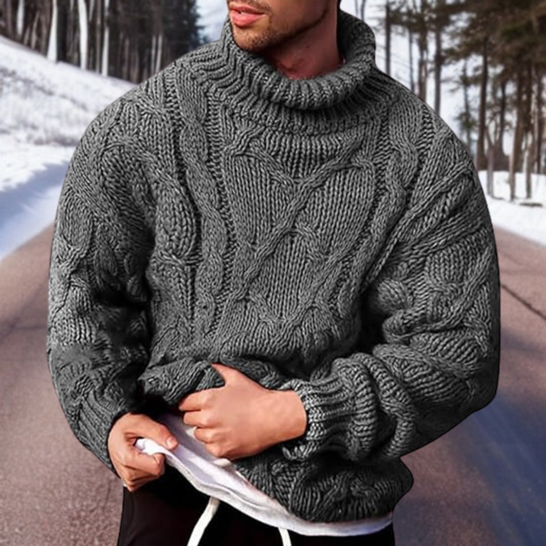 Marco™ | Herrer Varm Striktrøje til Vinter med Oversized Pasform og Stilrent Design