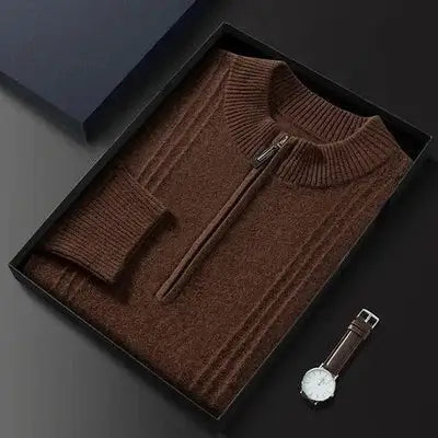 Renzo™ | Herrer Luksuriøs Cashmere Half-Zip Trøje
