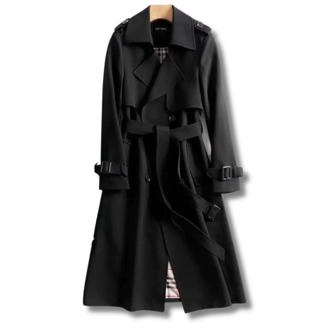 Ella™ | Elegant Damer Trenchcoat med Justerbar Pasform og Vandafvisende Beskyttelse