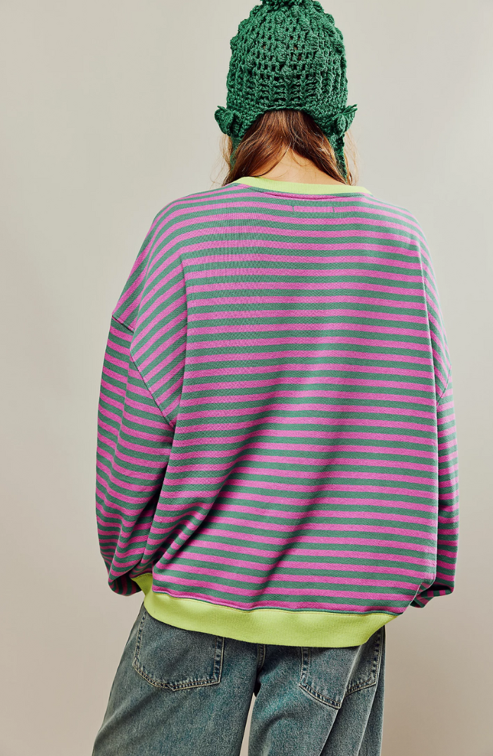 Selene | Stribet Oversized Strik Damer
