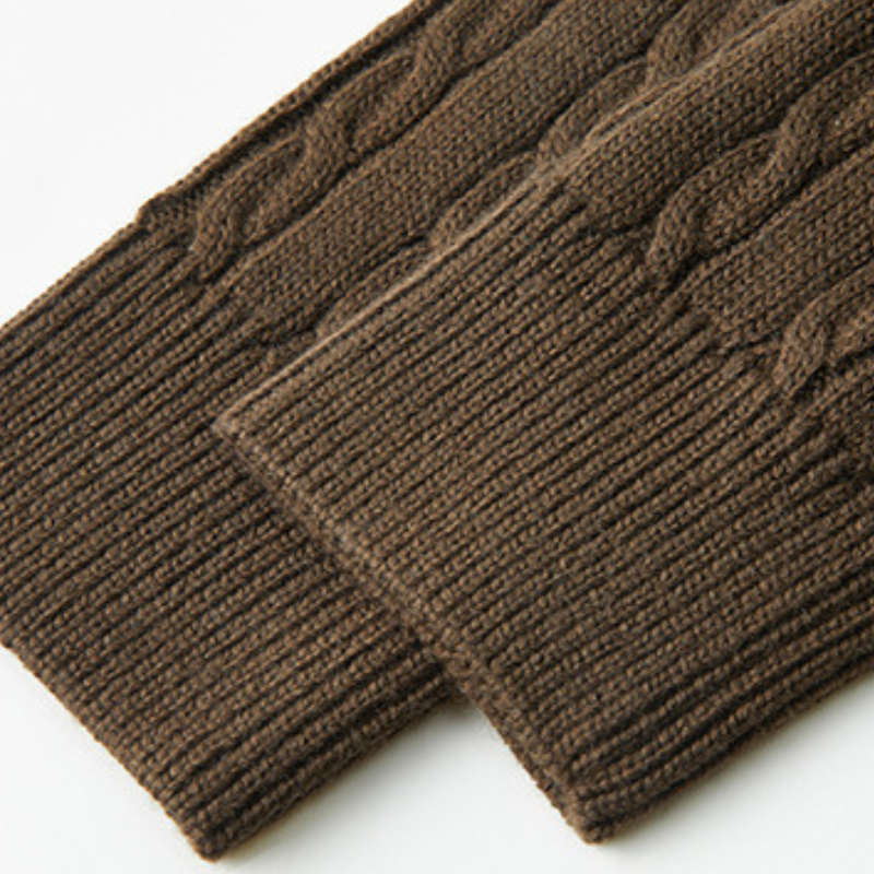 Milo™ | Herre Kabelstrikket Half-Zip Trøje | Varm Polokrave Pullover med Farveblok Design og Lynlås