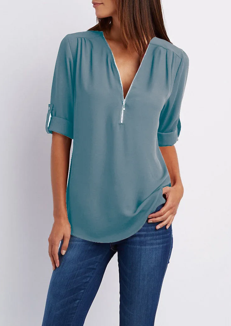 Camille | Lynlås Bluse Damer
