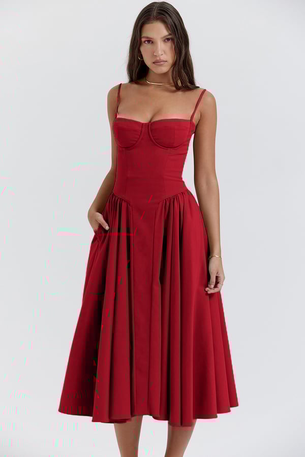 Elviera | Elegant Midikjole Damer
