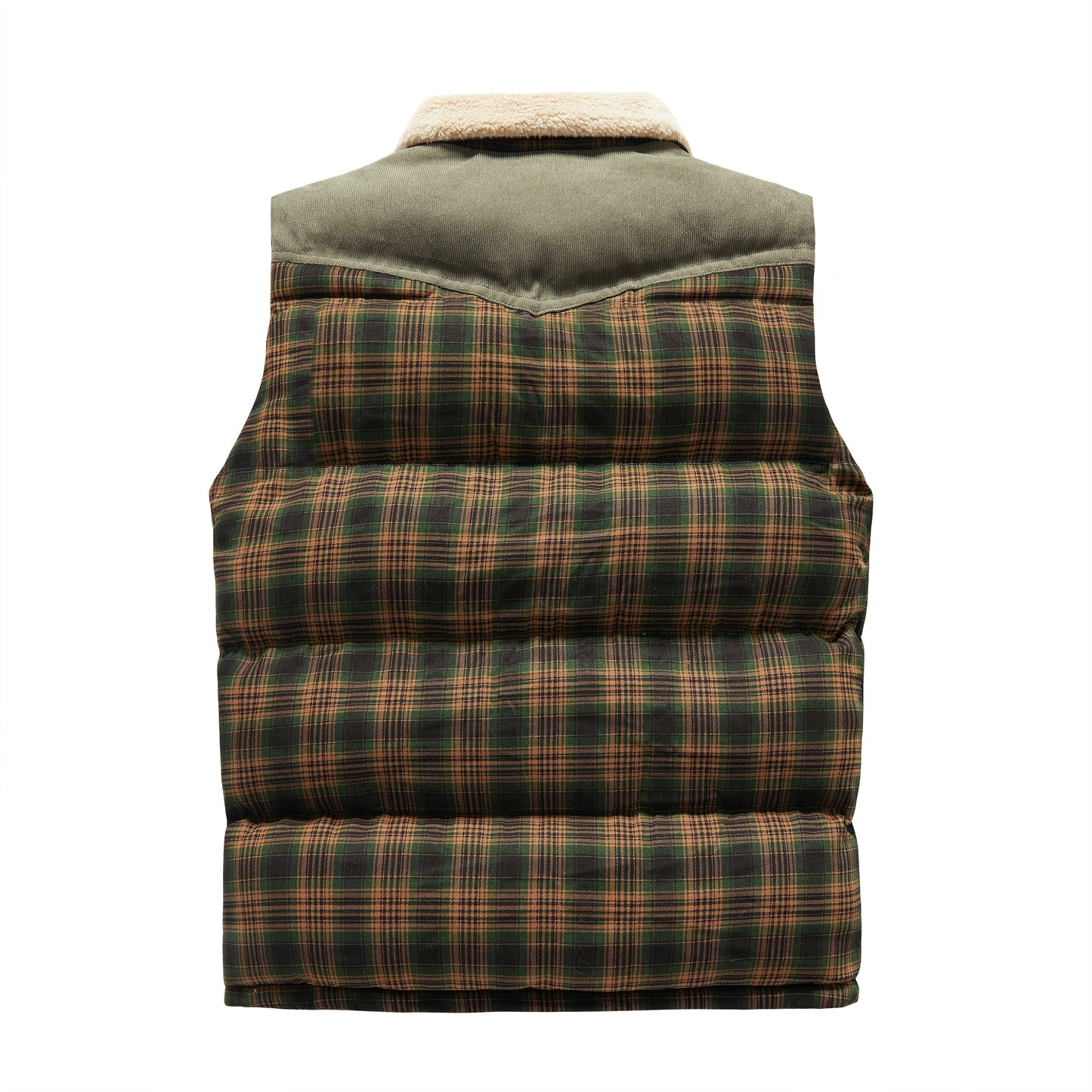 Quentin™ | Herrer Flannel Foret Vest med Ternet Design og Pelsfor