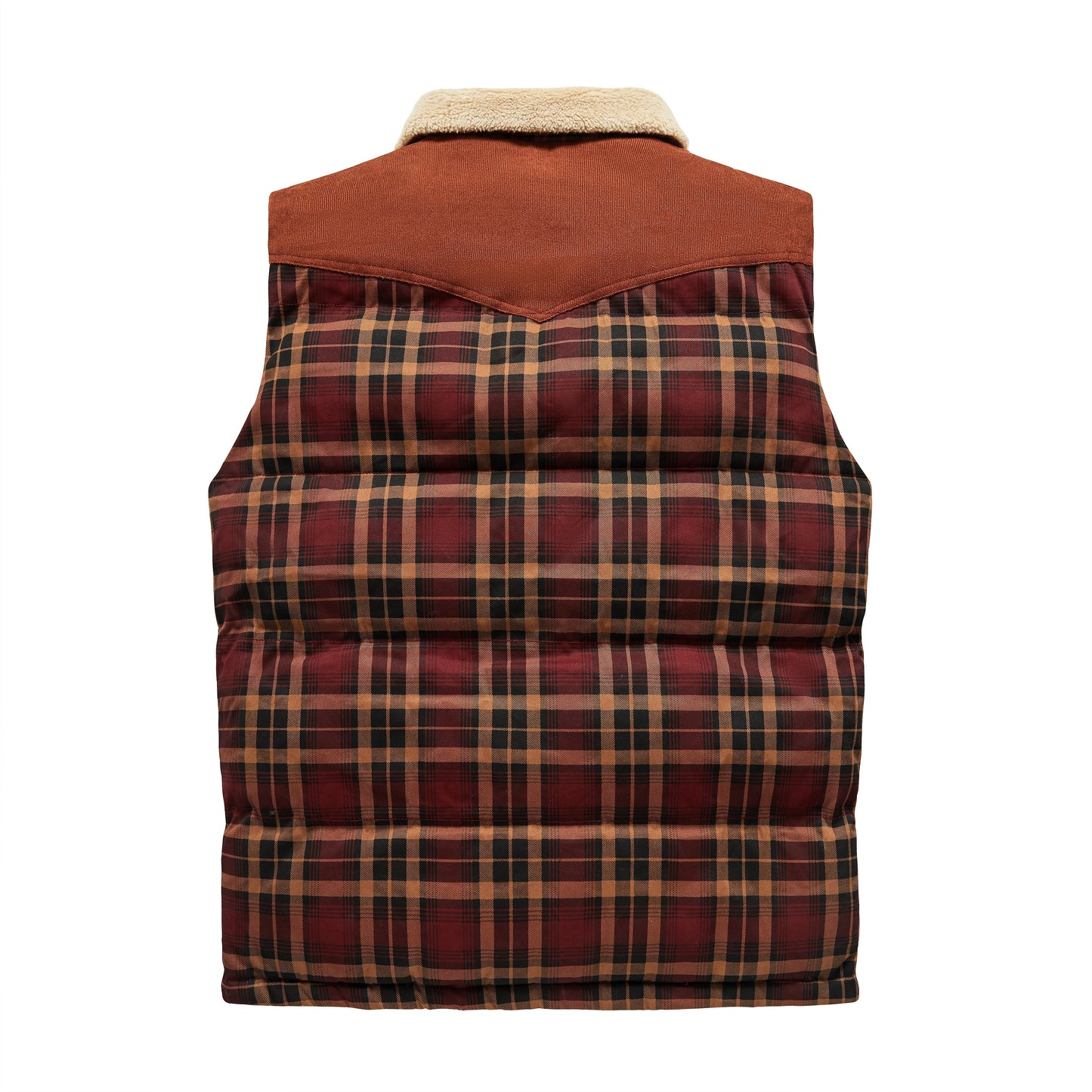 Quentin™ | Herrer Flannel Foret Vest med Ternet Design og Pelsfor