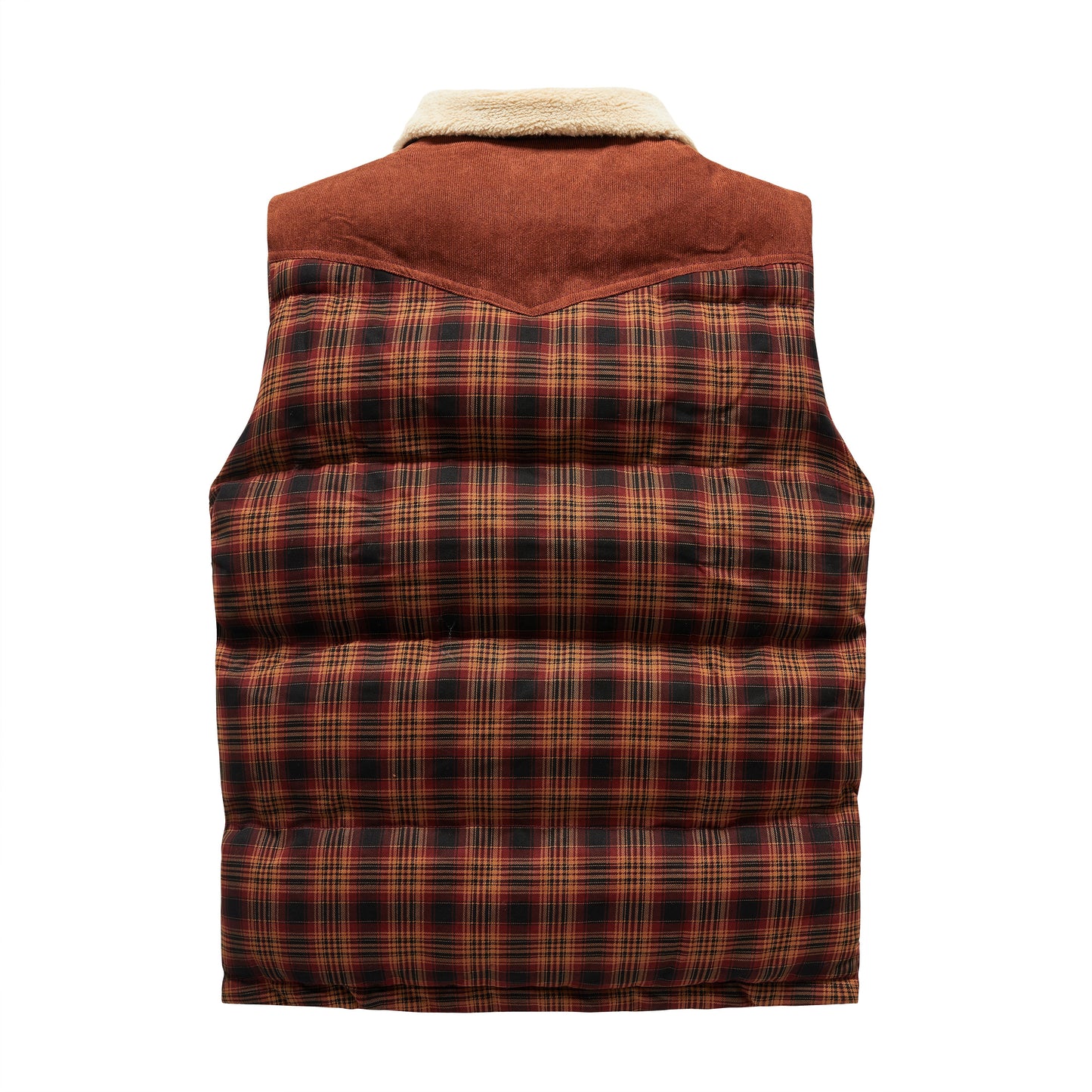 Quentin™ | Herrer Flannel Foret Vest med Ternet Design og Pelsfor