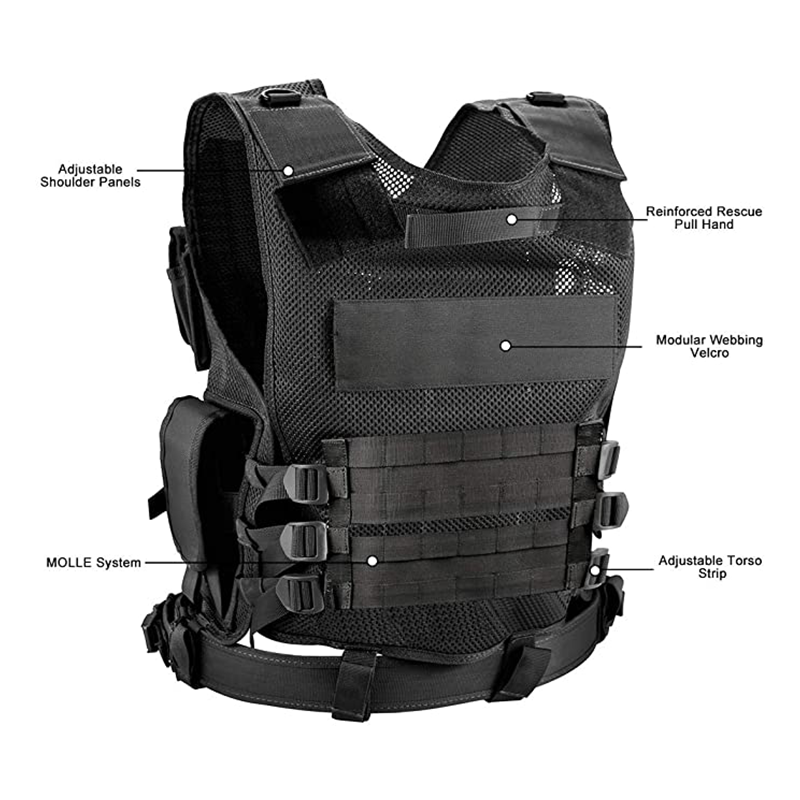 Sentinel | Taktisk Vest Med MOLLE-System & Aftagelig Hylster