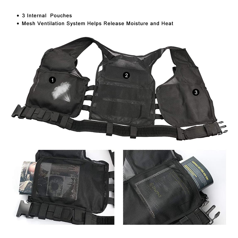 Sentinel | Taktisk Vest Med MOLLE-System & Aftagelig Hylster