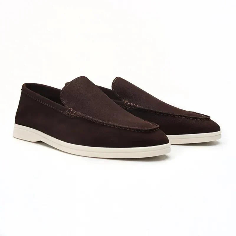 Alonzo™ | Herre Luksuriøse Læderloafers | Stilfulde Slip-Ons med Hvid Sporty Sål