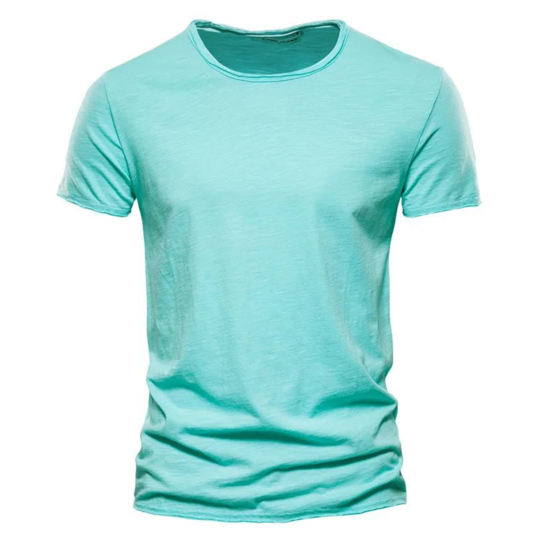 Nico | Casual T-shirt med Subtil Struktur Herre