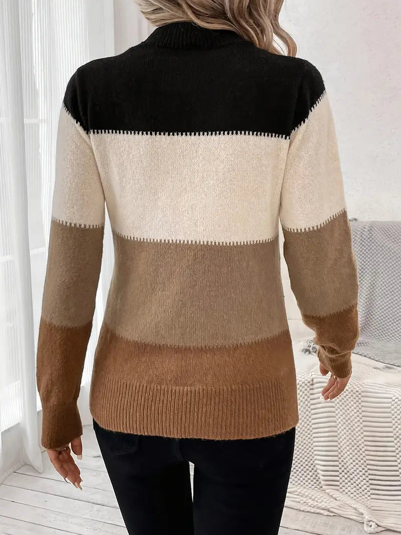 Maelle | Colourblock Strik Dame