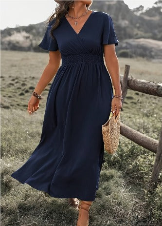 Livia | Elegant Maxi Kjole med V-hals