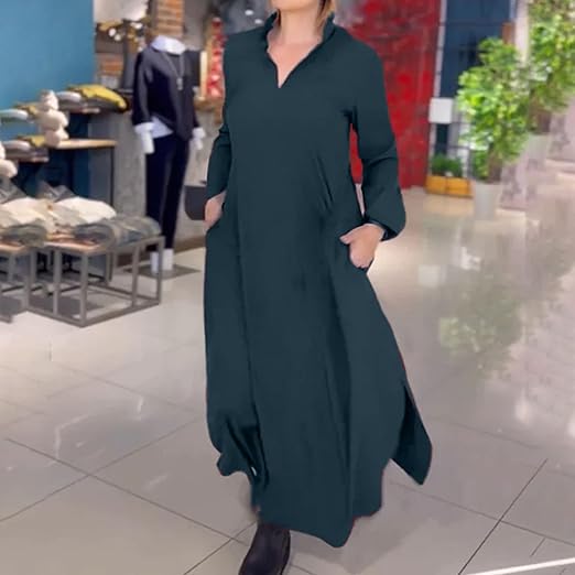Amarise | Lang Minimalistisk Kjole Damer