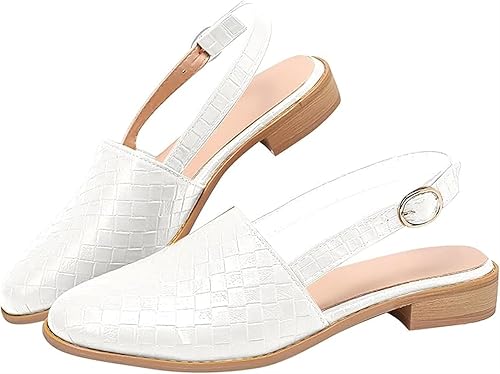 Aria | Damer Slingback Loafers | Flettet & Åben Hæl | Lav Hæl | Komfortabel & Trendy Sommertsko