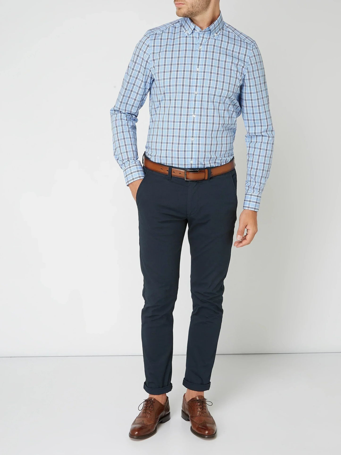 Julien™ | Herrer Klassisk Ternet Skjorte | Stilfuldt Button-Down Design & Åndbar Bomuld