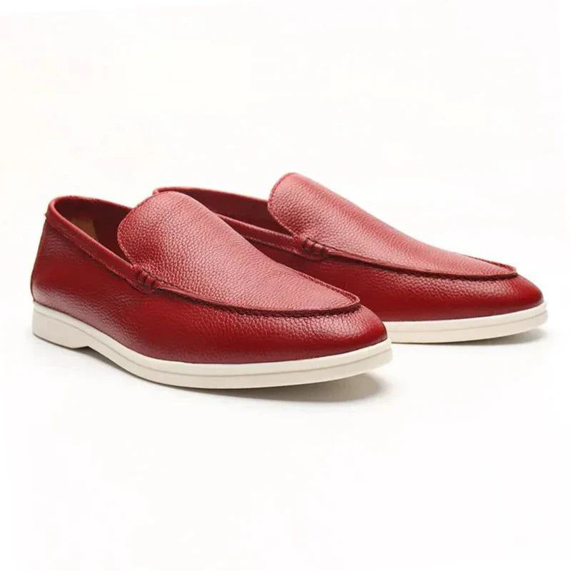 Alonzo™ | Herre Luksuriøse Læderloafers | Stilfulde Slip-Ons med Hvid Sporty Sål
