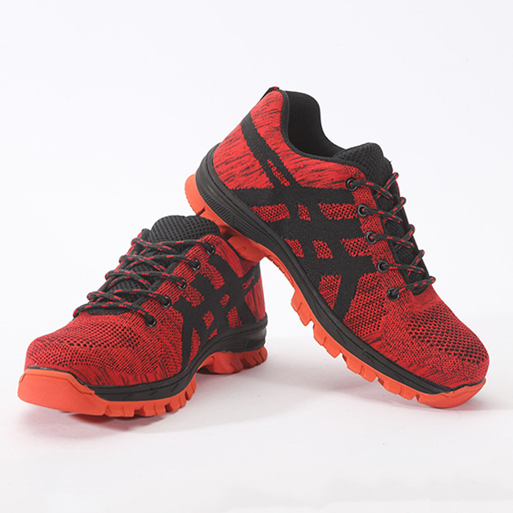 Fortanox™ | Herre Arbejdssko med Ståltå | Sporty Sikkerhedssko med Skridsikker Sål, Kevlar Mellemsål og Åndbart Mesh