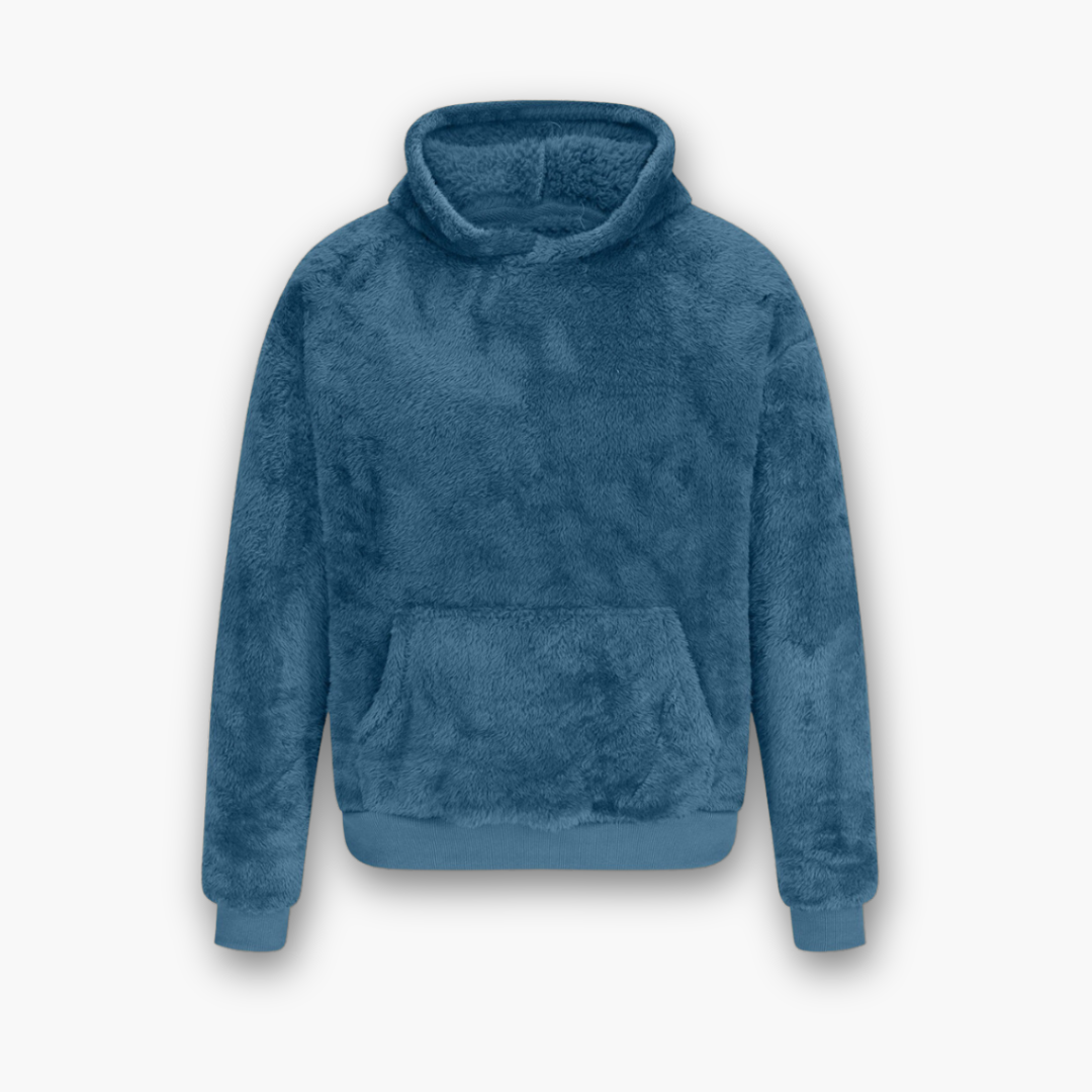Kila™ | Varm Fluffy Plys Hoodie Unisex Med Kængurulomme