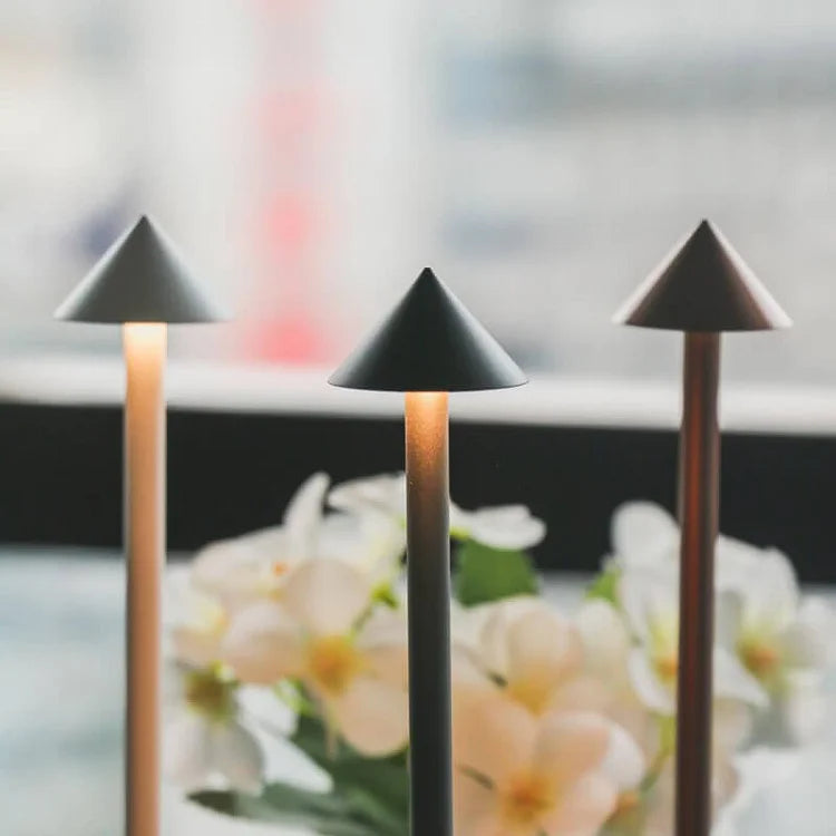 Lumeo™ | Trådløs Dæmpbar Bordlampe LED | Minimalistisk Genopladelig Designlampe med Touchfunktion og USB-C Tilslutning