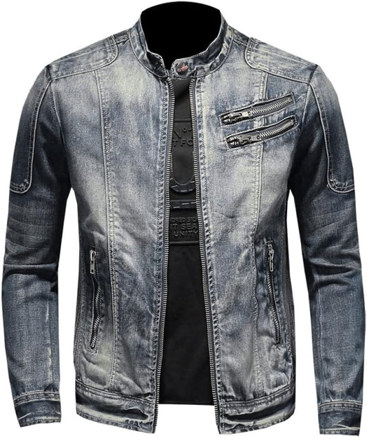 Axel™ | Mænd Retro Denimjakke med Tidløs Stil og Holdbare Materialer