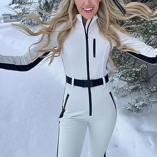 Elowyn™ | Damer Ski Jumpsuit | Vandafvisende, Slankende og Stilfuld til Vinterferie