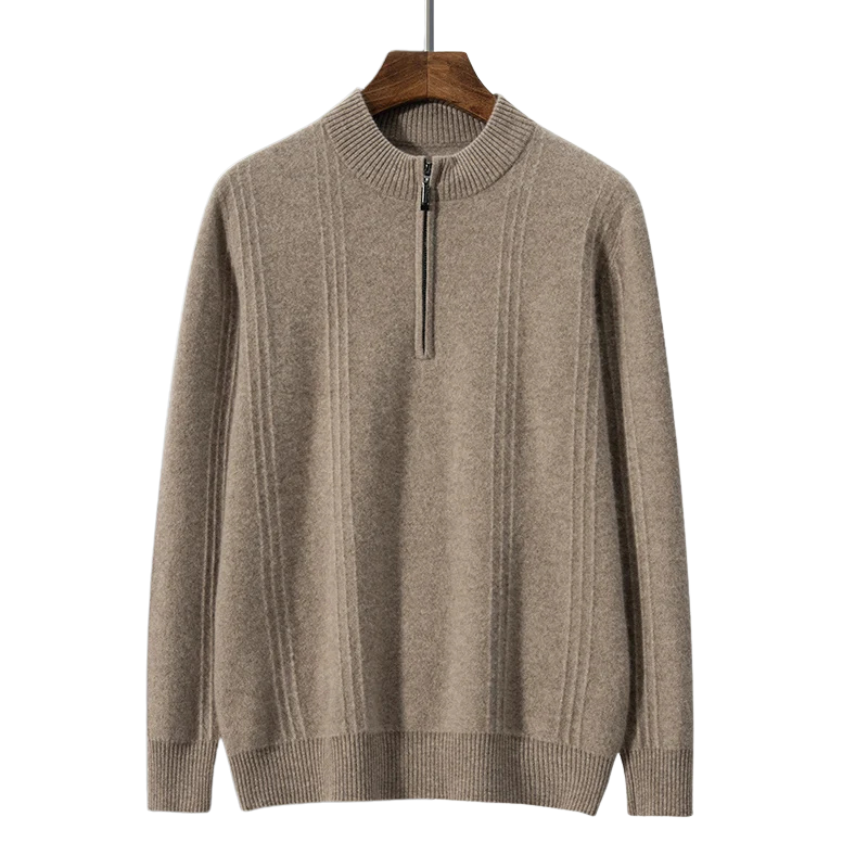 Renzo™ | Herrer Luksuriøs Cashmere Half-Zip Trøje
