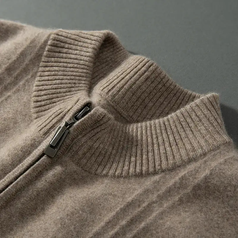Renzo™ | Herrer Luksuriøs Cashmere Half-Zip Trøje