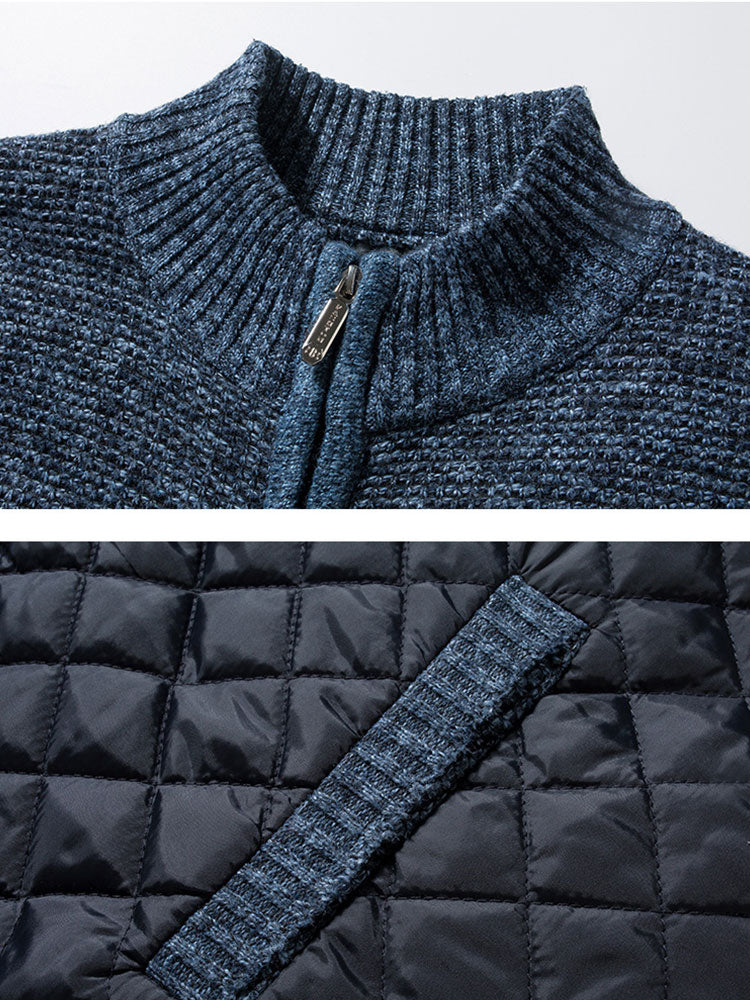 Asaro™ | Mænd Tidløs Vest med Ternet Mønster og Slim-Fit Pasform