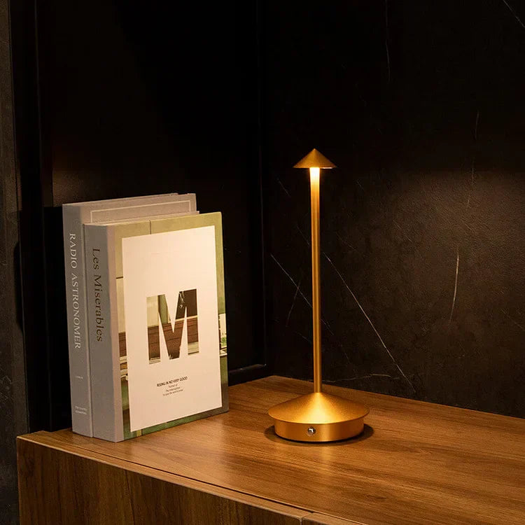 Lumeo™ | Trådløs Dæmpbar Bordlampe LED | Minimalistisk Genopladelig Designlampe med Touchfunktion og USB-C Tilslutning