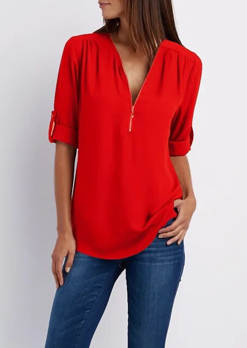 Camille | Lynlås Bluse Damer