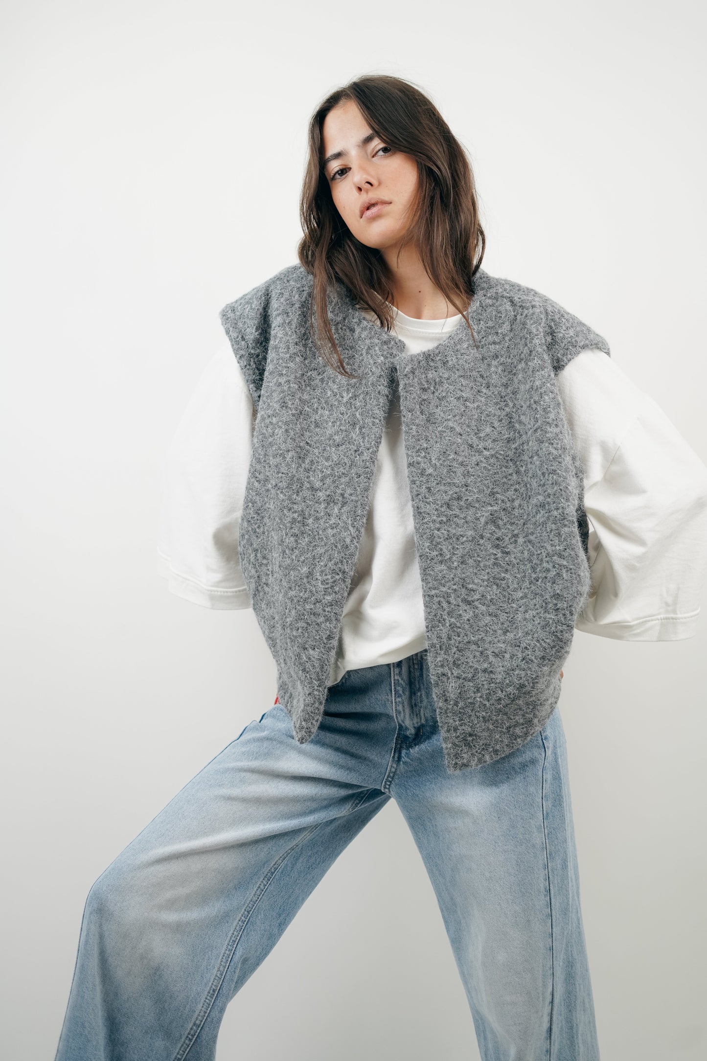 Mirella | Ærmeløs Bouclé Vest til Damer