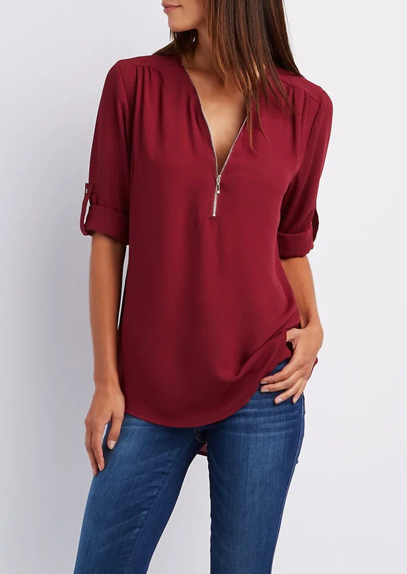 Camille | Lynlås Bluse Damer